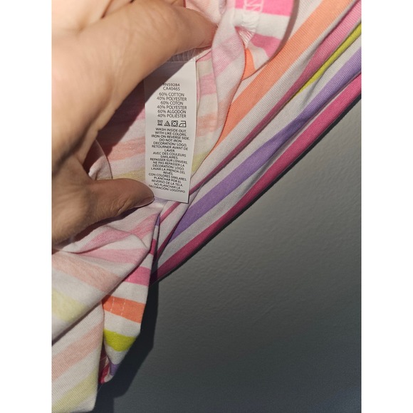 The Childrens Place Girls Rainbow Striped Tiered Sundress Size L 10-12 NEW - Picture 5 of 6